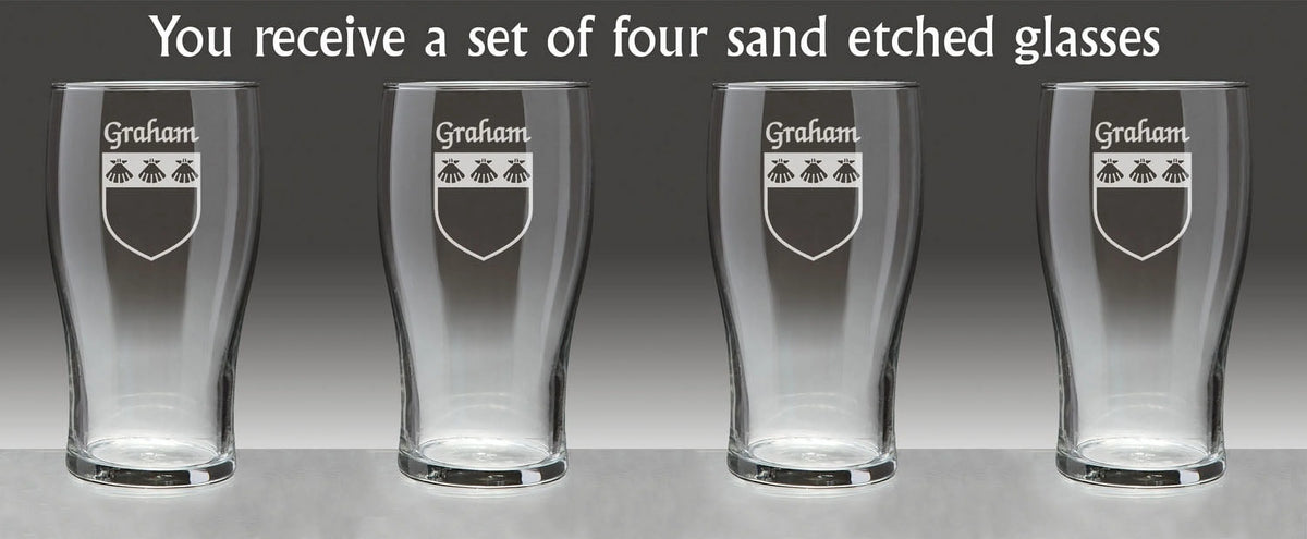 Irish Coat of Arms Tavern Glasses Set of 4 U5221