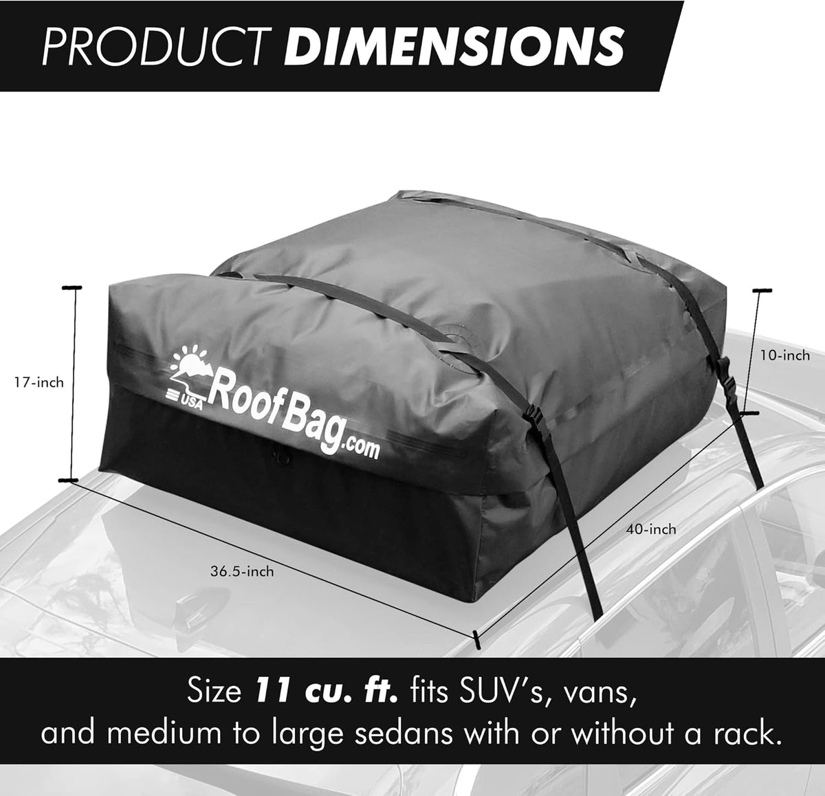Waterproof Rooftop Cargo Carrier 11 cu. ft. H456489