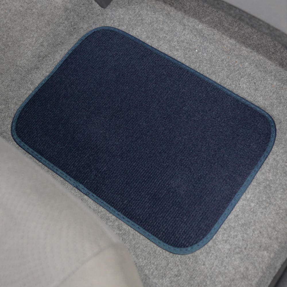 Blue 4PC Set of Carpet Car Floor Mats with Vinyl Heel Pad G97598