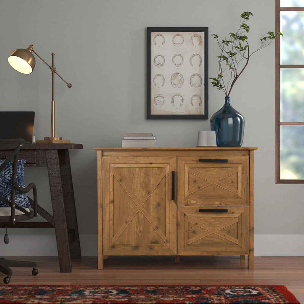 Rustic Brown 2-Drawer Filing Cabinet W75693