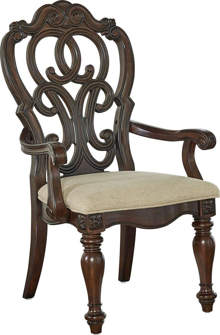 Brown Pecan Arm Chair P4607