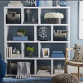 Pure White Geometric Bookcase G348