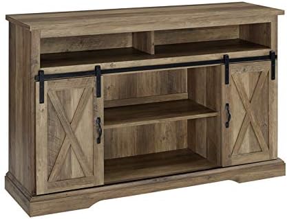 White Wood Highboy TV Stand S3164