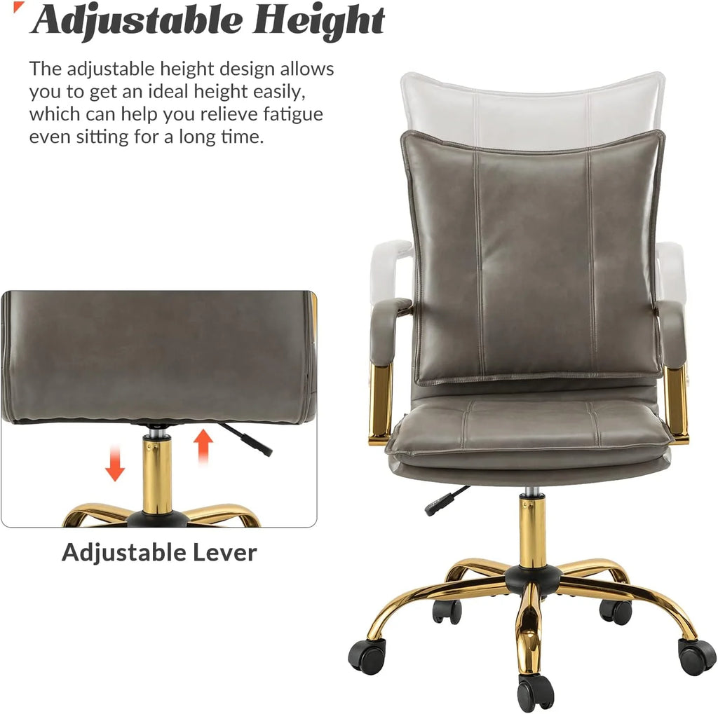 Faux Leather Adjustable Swivel Computer Chair K7764
