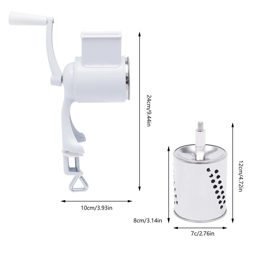 Rotary Cheese Grater with 5 Stainless Steel Drum Blades P386099