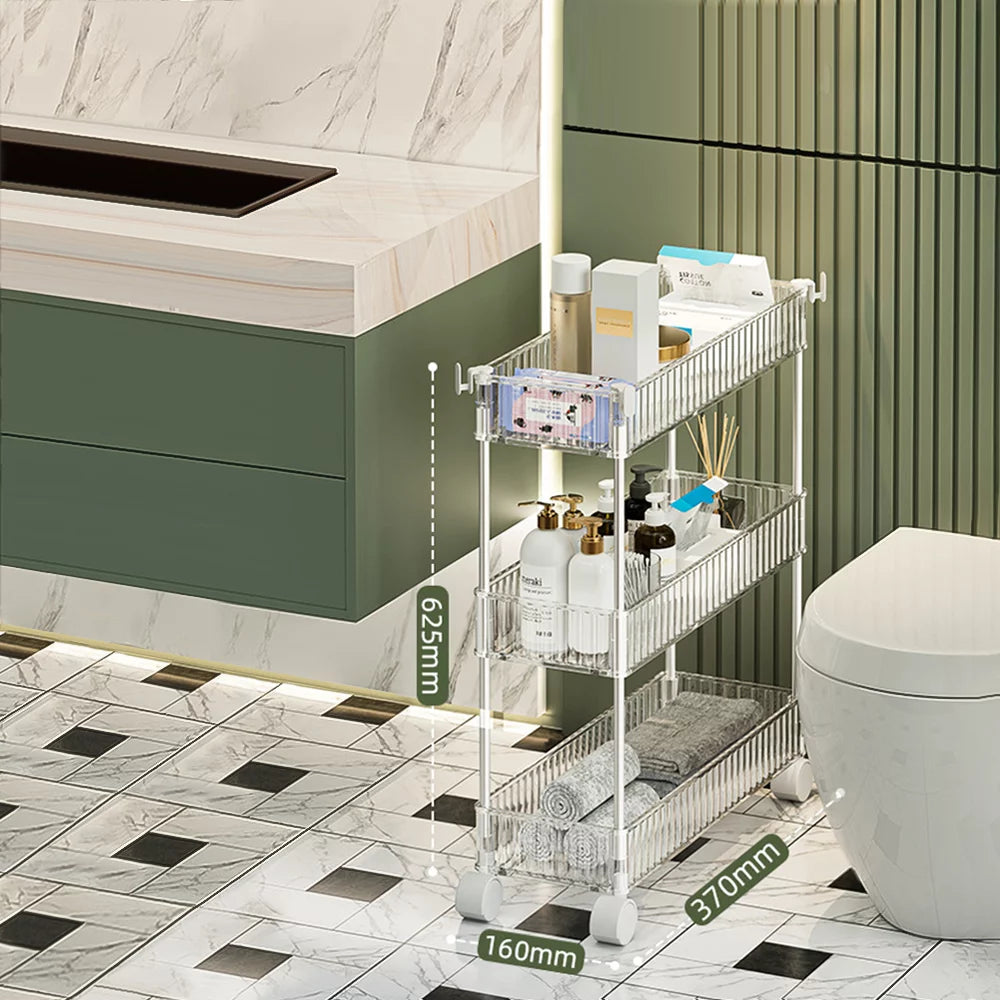 Slim 3 Tier Rolling Storage Cart P772
