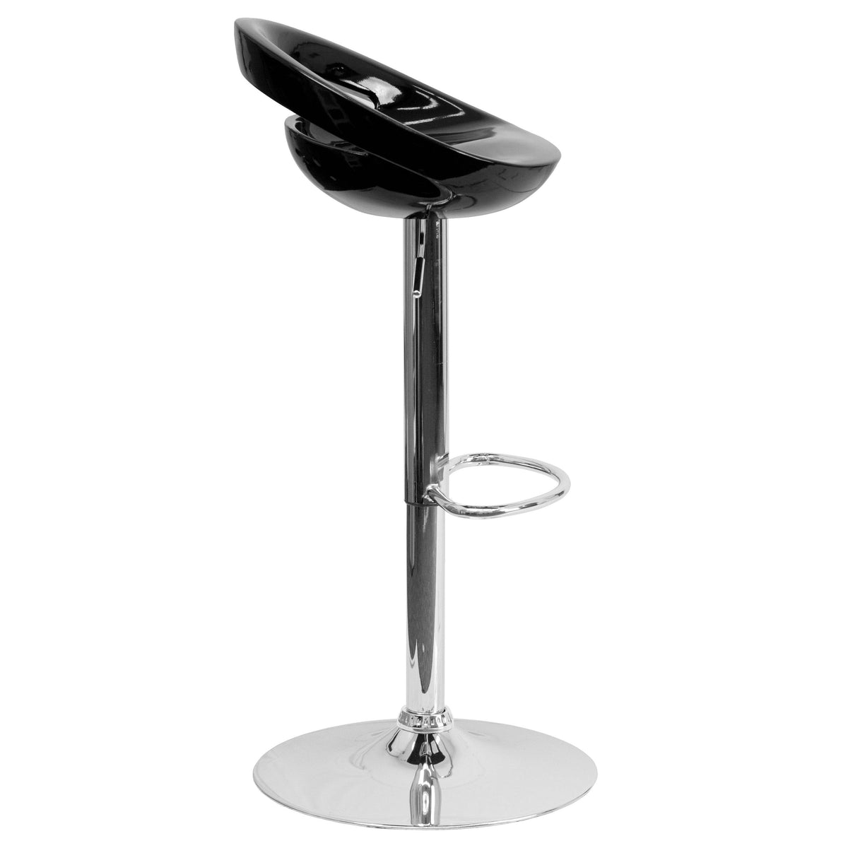 Blue Adjustable Height Plastic Barstool with Chrome Base C15936