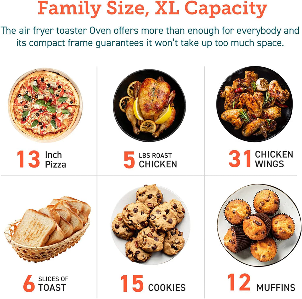 12-in-1 Convection Air Fryer Toaster Oven S1686
