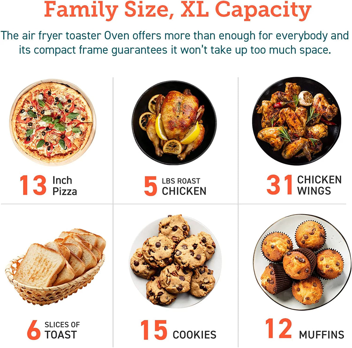12-in-1 Convection Air Fryer Toaster Oven S1686