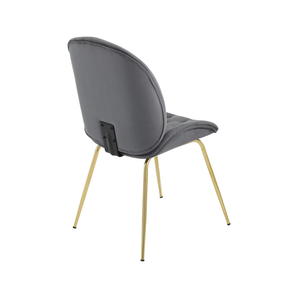 Gray Velvet Tufted Upholstered Dining Chairs P580282