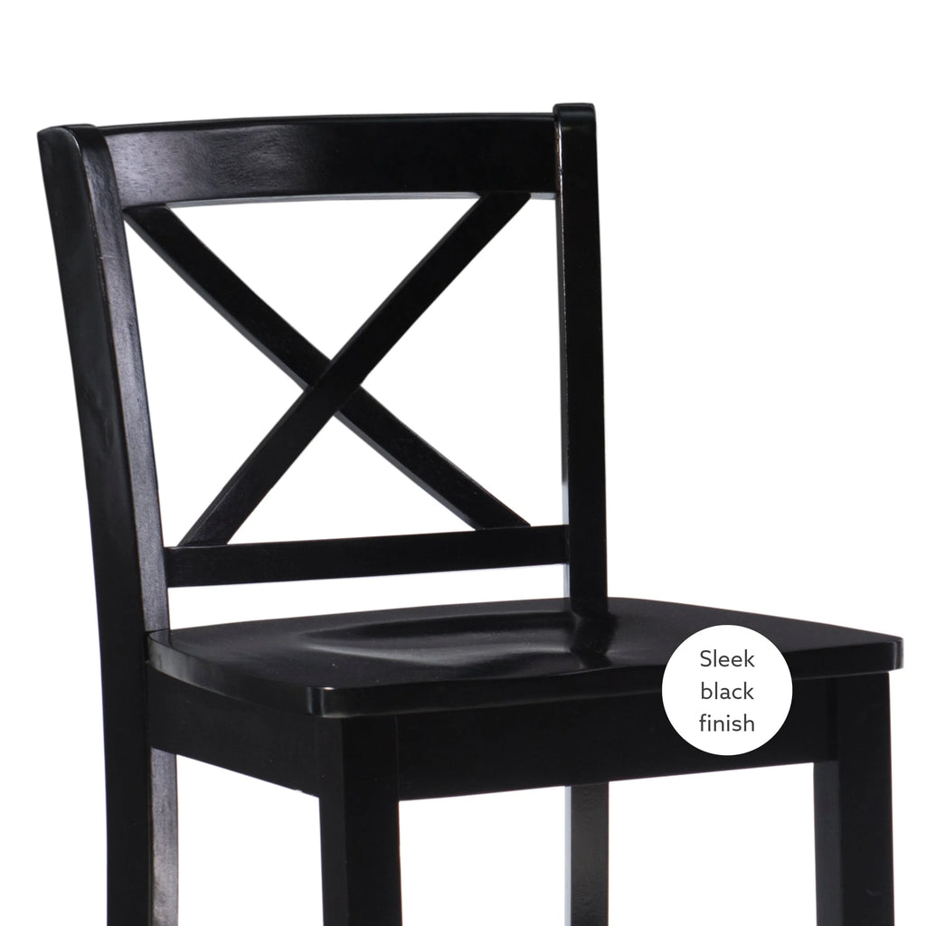 Black Wood 24-Inch Counter Stool M474