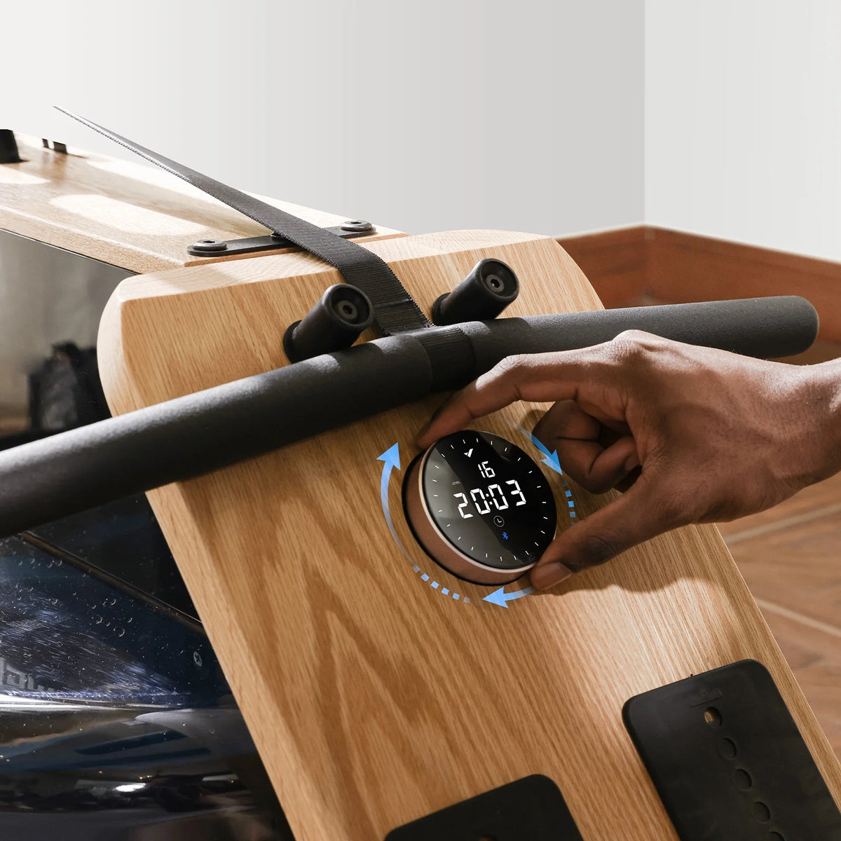 Foldable Solid Wood Rowing Machine X1437