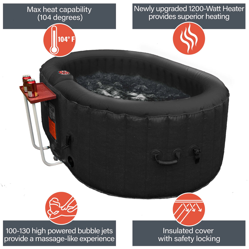 145 Gallon 2 Person Brown Oval Inflatable Hot Tub U75874