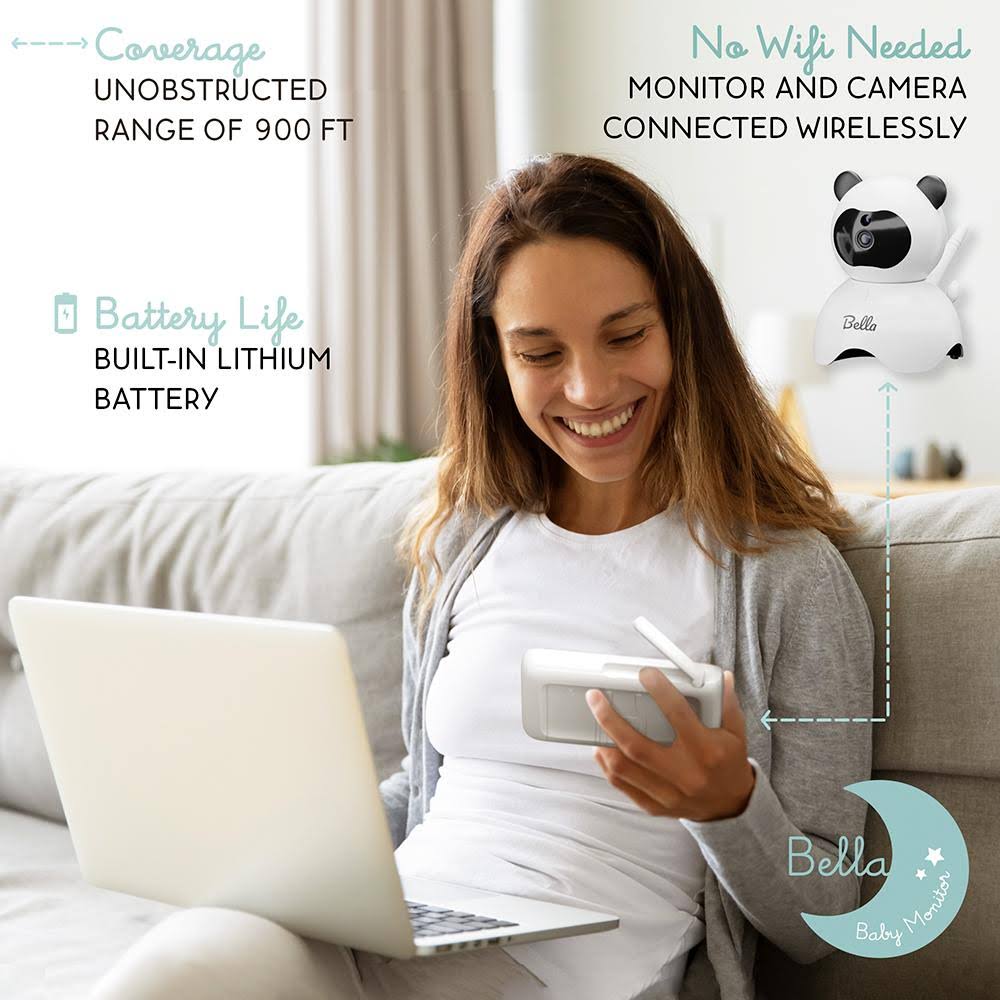 Video Baby Monitor 5 LCD Camera 2 Way Audio Night Vision Z5136