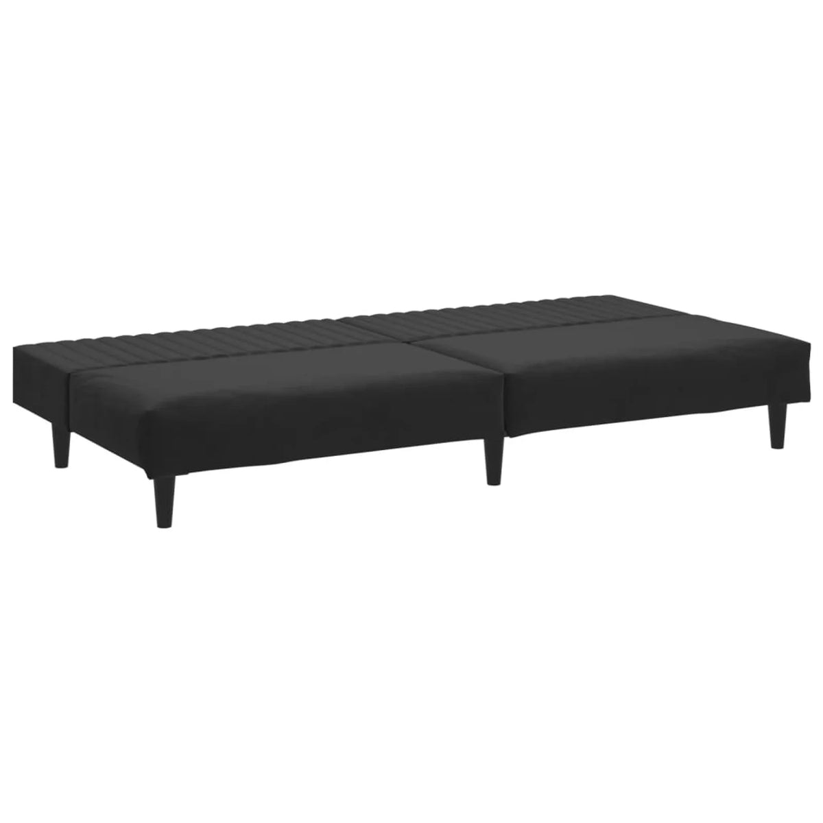 Black Velvet 2-Seater Sofa Bed Q9018