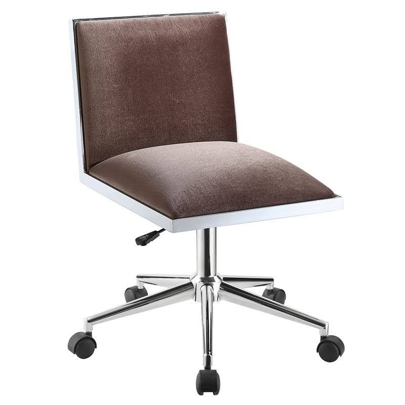 Brown Ergonomic Armless Office Chair D37010