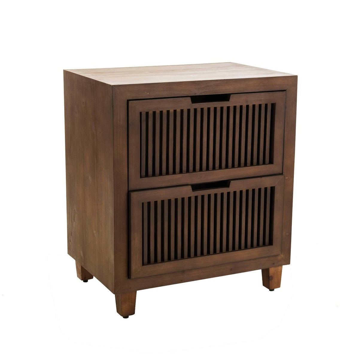 2 Drawer Cabinet Brown P48674