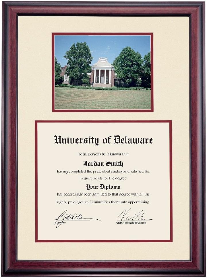 12 x 16 Diploma Frame with Navy Yellow Mat X460550