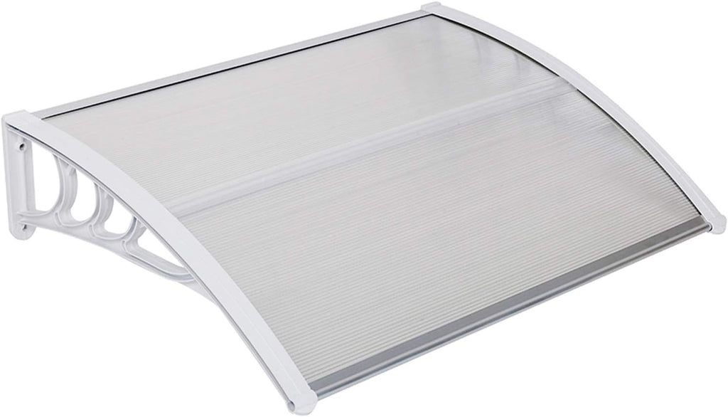 Polycarbonate Patio Door Awning Canopy 40 x 120 White J736935
