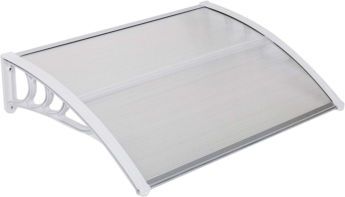 Polycarbonate Patio Door Awning Canopy 40 x 120 White J736935