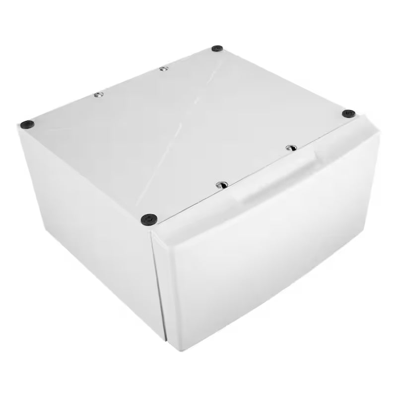 White Laundry Pedestal with Storage Drawer C535