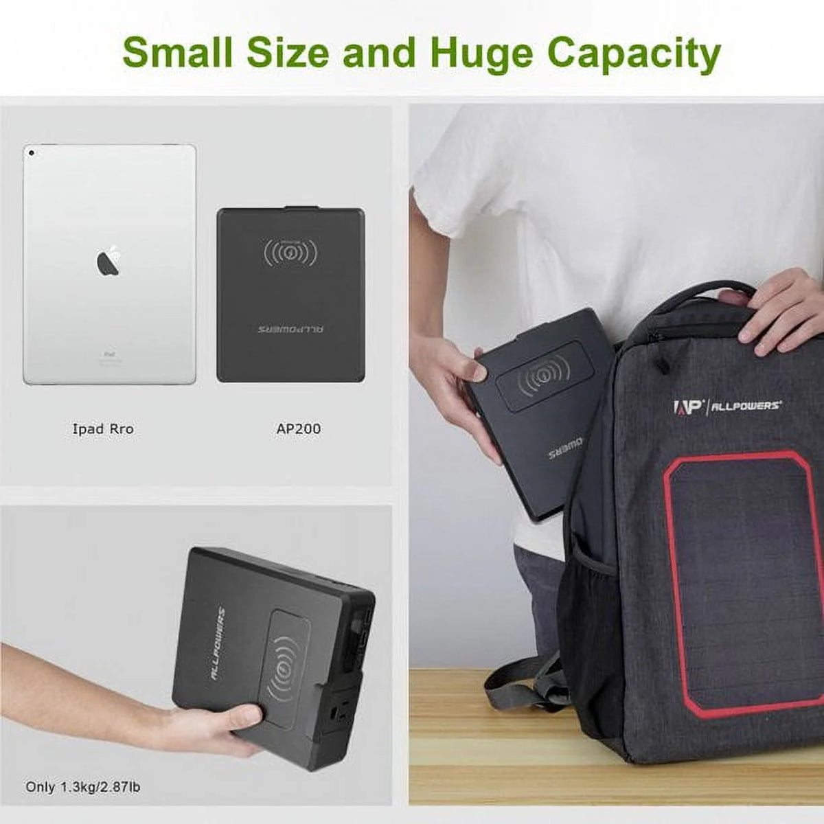 200W 154Wh Portable Power Station with 100W Foldable Solar Panel E33143