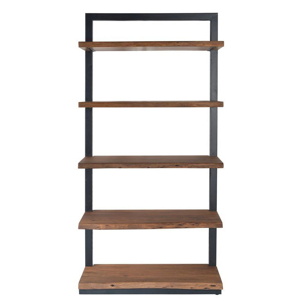 Light Brown Acacia Solid Wood Bookcase G63384
