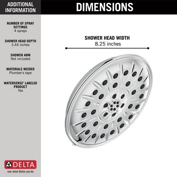 Champagne Bronze 4-Setting Shower Head J156