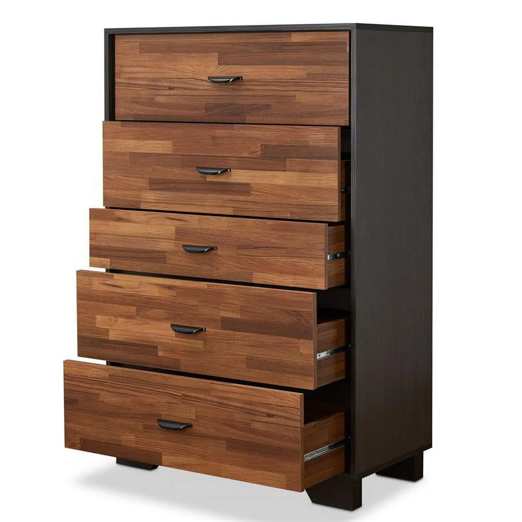 16" Transitional Wood Chest with 5 Drawers J9118