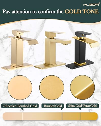 Black and Gold Single Hole Stainless Steel Bathroom Faucet Z457968