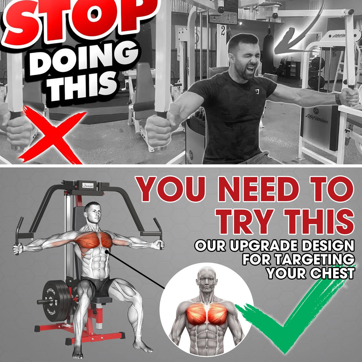 Chest Fly and Reverse Delt Machine 400 lbs Y9729