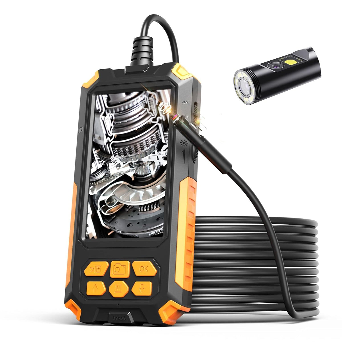 7.9mm 1080P Dual Lens Borescope Endoscope Camera with 4.5 IPS Screen C36568