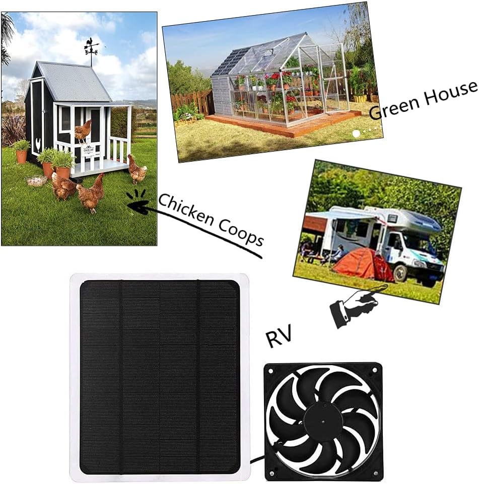 Solar Panel Powered Mini Exhaust Fan 10W 12V P901