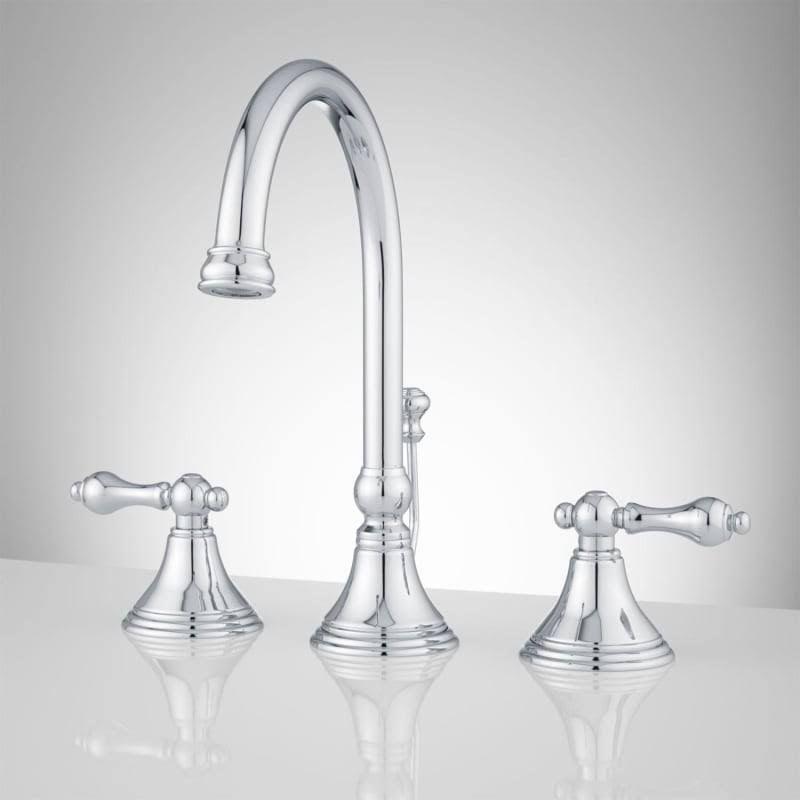 Widespread Bathroom Faucet with Pop-Up Drain Assembly S726