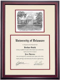 12 x 16 Diploma Frame with Navy Yellow Mat X460550