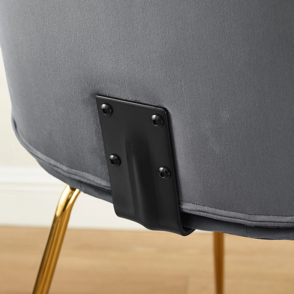 Gray Velvet Tufted Upholstered Dining Chairs P580282
