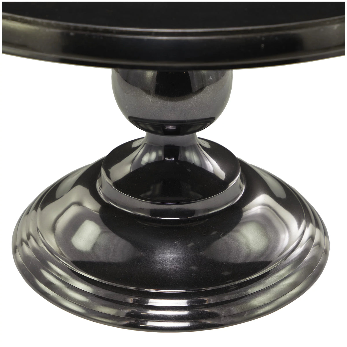 31" x 19" Black Aluminum Coffee Table with Pedestal Base Y266201