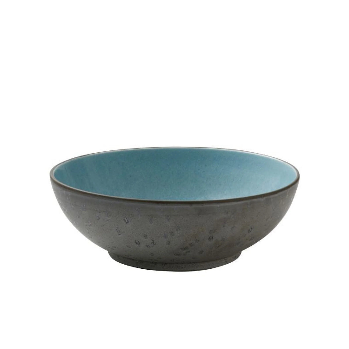 Stoneware Bowl 30 cm Grey, Light Blue W5218
