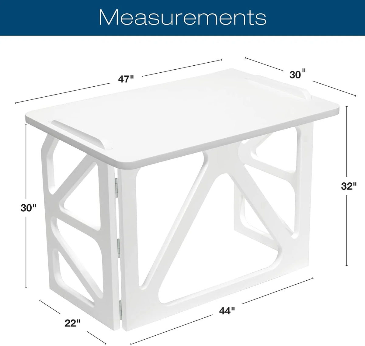 White Desk With Writing Surface C53313