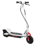 White Electric Scooter with 8 Pneumatic Front Tire K27568