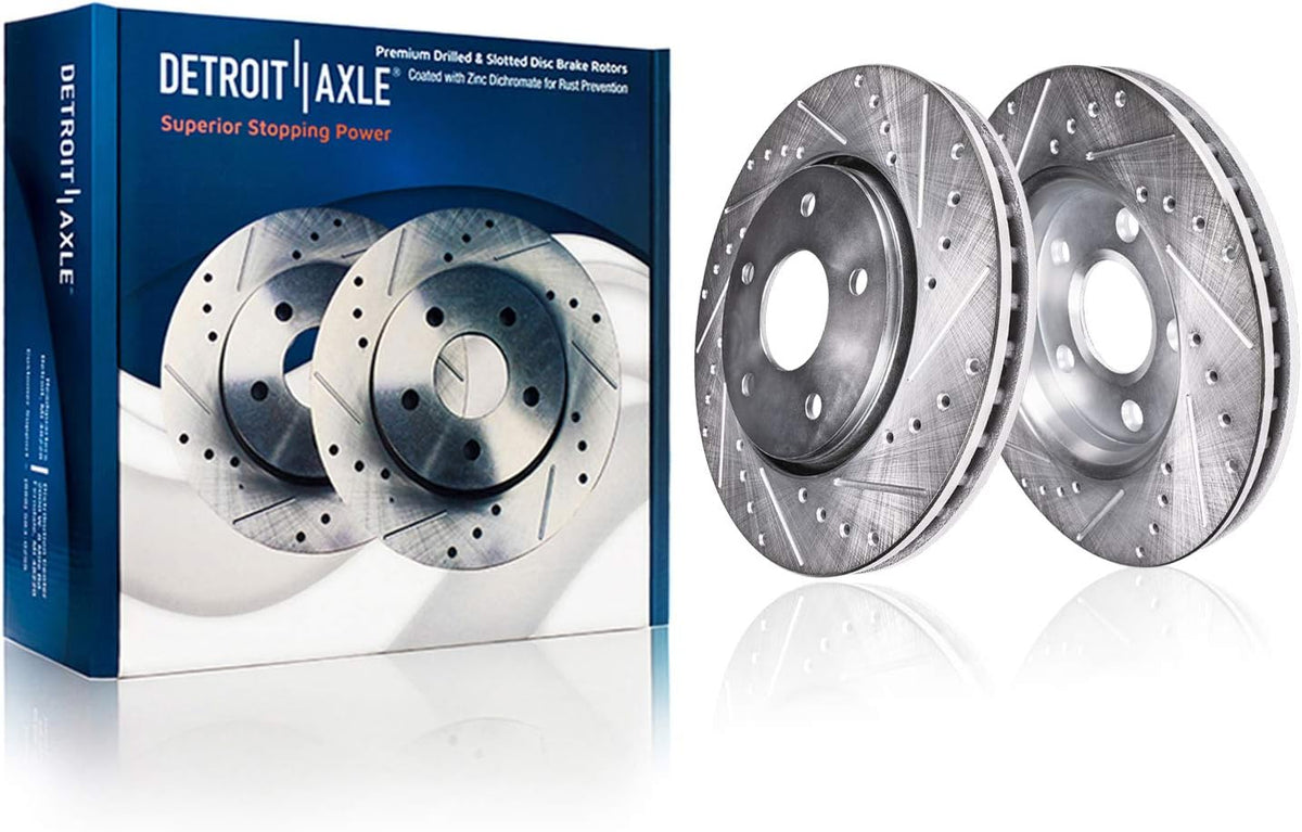 Drilled & Slotted Front Brake Kit Rotors & Pads S40570