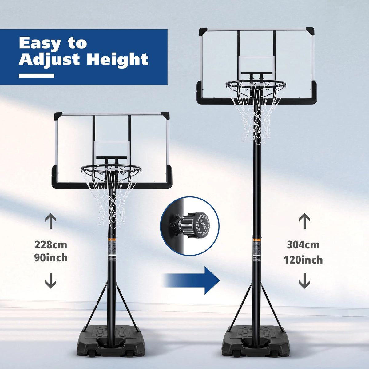 Portable Basketball Hoop with Adjustable Height T9236