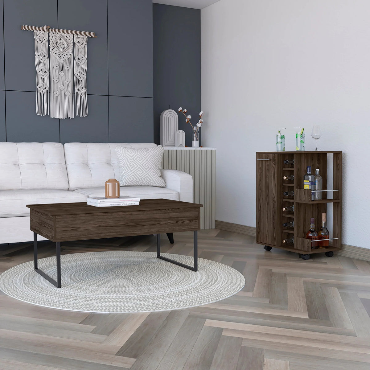 Brown 2 Piece Living Room Set B7568