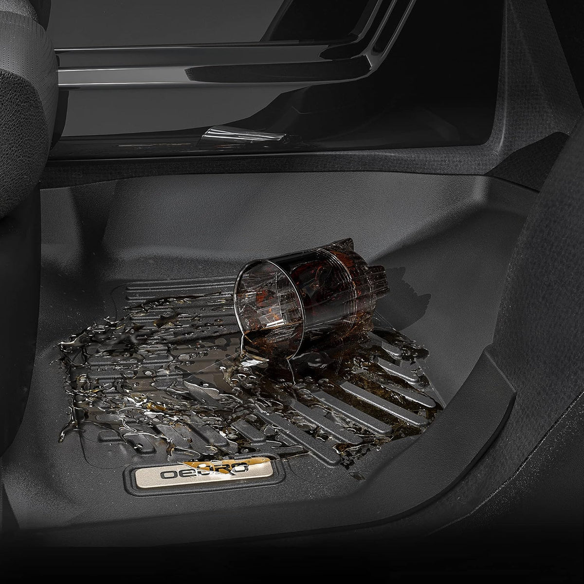 Black TPE All-Weather Floor Mats Full Set Liners S519