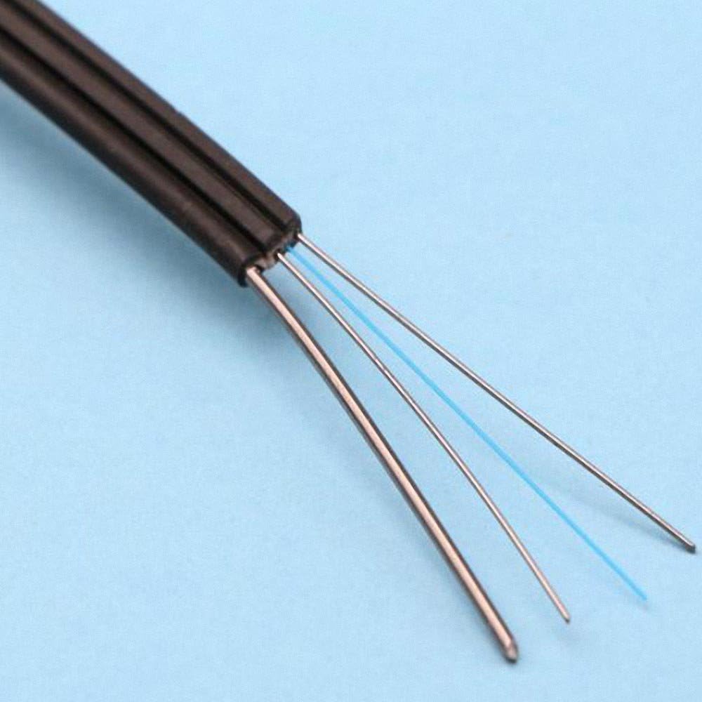 Single Fiber Indoor/Outdoor Optical Fiber Drop Cable, Single Mode, LSZH Jacket, Black, 1000 Feet E63610