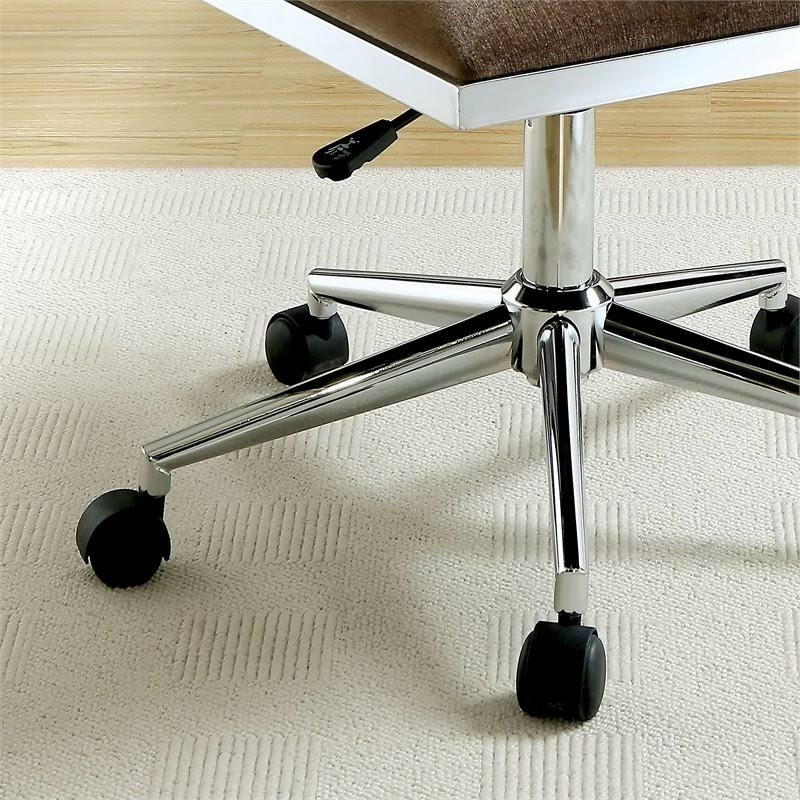 Brown Ergonomic Armless Office Chair D37010