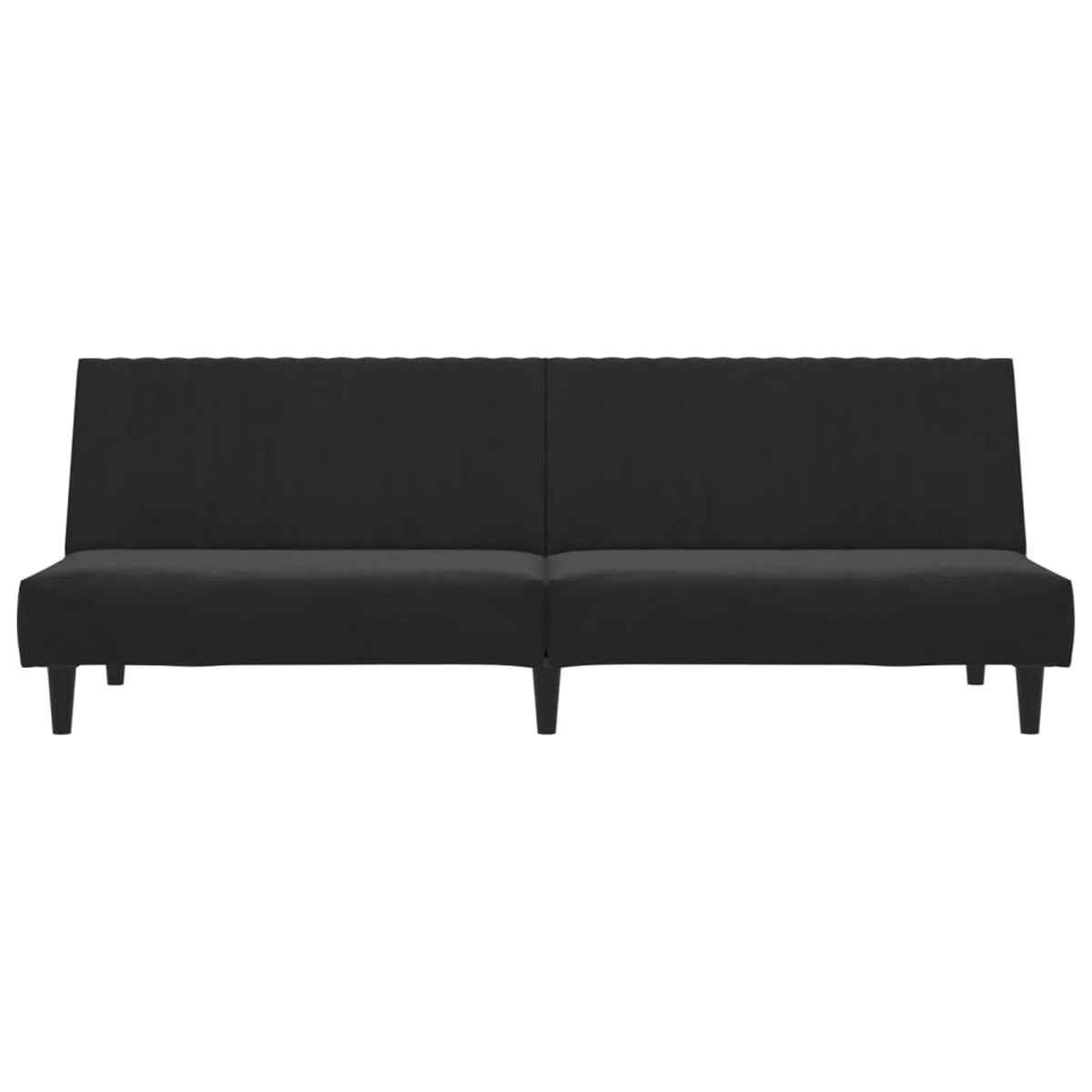 Black Velvet 2-Seater Sofa Bed Q9018