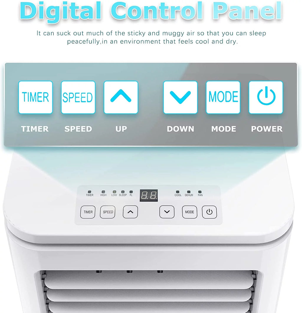 8000 BTU Portable Air Conditioner with Dehumidifier and Fan A84041