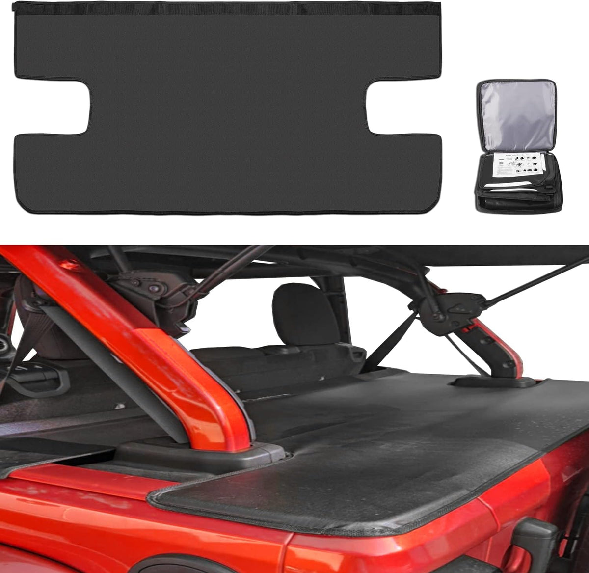 Black Vinyl Tonneau Cover 3 pcs F33014