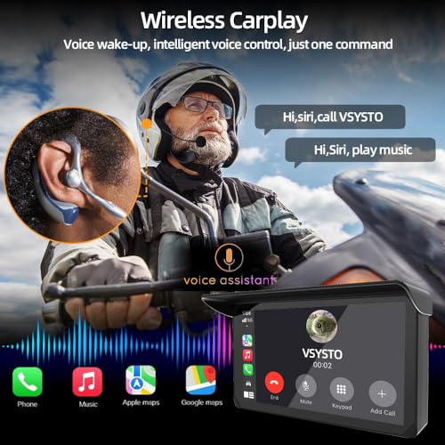5 Inch Waterproof Motorcycle Carplay Touchscreen Dash Camera D553047